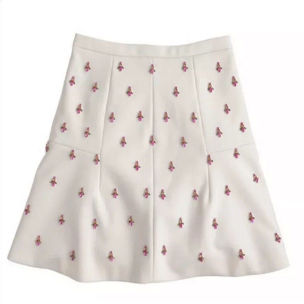 NWT J Crew Collection Fluted Double Crepe Embellished IvorySz 6 03993 $595 RARE!